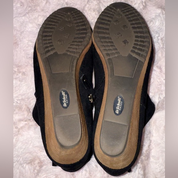 Dr. Scholl's Women's Create Ankle Wedge Heel Booties Boot Black Suede Size 7.5M - Picture 14 of 16